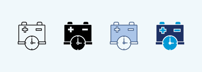 battery life Multiple Style Icon Collection