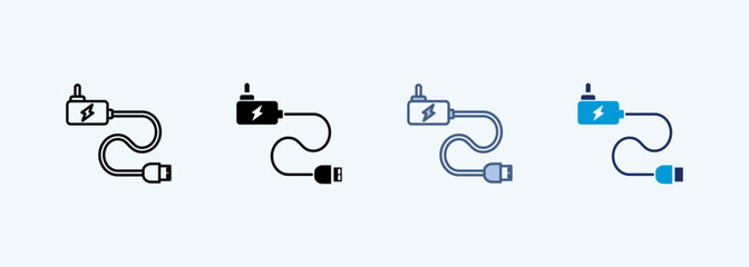 dc adapter Multiple Style Icon Collection
