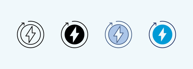 charging indicator Multiple Style Icon Collection