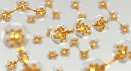 Molecular Structure: Golden Clusters in Transparent Spheres