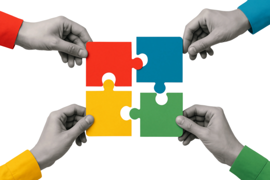 Teamwork Completing the Puzzle