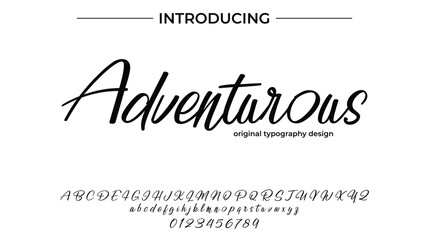 Adventurous - Elegant Script Font for Smooth Handwritten Design and Creative Typography 
