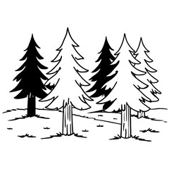 Obraz premium winter forest vector