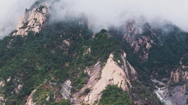 Scenery atop Mount Tai in Tai'an, China