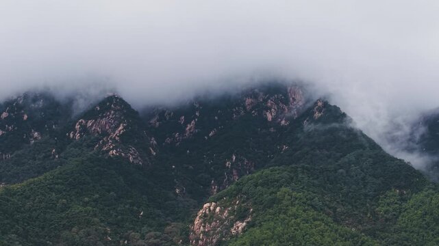 Scenery atop Mount Tai in Tai'an, China
