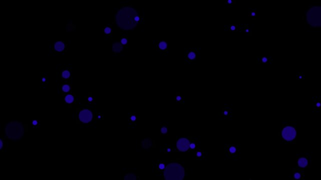 Dark Background with Scattered Translucent Blue Circles and Dots abstract