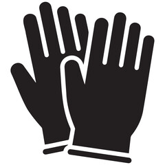 Gloves vector icon protection for hands from infection medical equipment