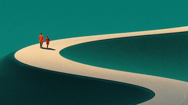 Corporate collaboration roadmap icon concept for enhanced teamwork and strategic alignment in business operations