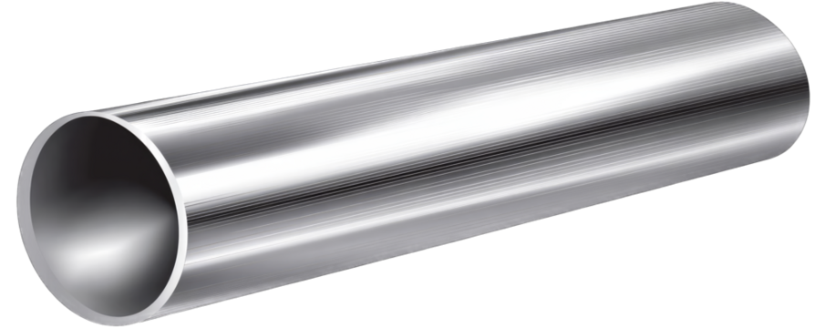 A long, cylindrical, metallic tube with a hollow center