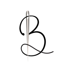 Letter B thread and needle