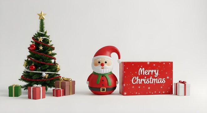 christmas card with santa claus