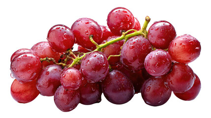 Luscious Grapes: A cluster of ripe, juicy grapes, glistening with droplets, epitomizing freshness and the bounty of the harvest.