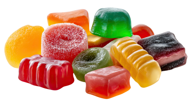 Vibrant Candy Selection: A colorful assortment of assorted candies offering a delectable treat and a visual feast for the senses.