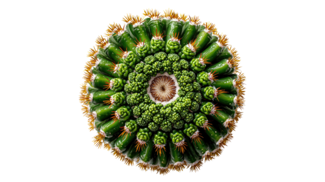 Spiraling Succulent: An overhead shot showcases a spiraling pattern and intricate details of a succulent plant, a testament to nature's unique designs. 