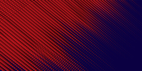 Fototapeta premium Abstract speed lines style red color halftone banner design template.