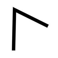 A rotated obtuse angle illustration designed in minimal flat style, useful for math worksheets, geometry lessons, educational diagrams, and clear instructional visuals.