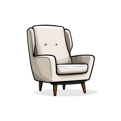 Fototapeta premium Armchair on white background