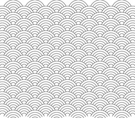 Seamless Japanese Seigaiha Pattern
A clean and elegant black and white illustration of  Japanese Seigaiha pattern, suitable for textiles, wallpapers, or culturally inspired graphic elements