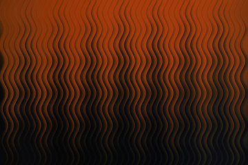 Abstract orange and black wavy lines create a textured background design