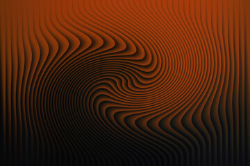 Abstract swirl of orange and black lines creating a hypnotic visual effect