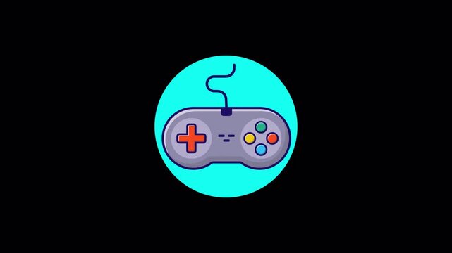 Classic Video Game Controller Animation Video - Transparent