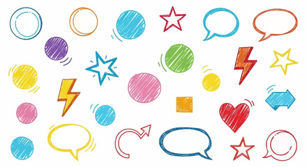 Doodle Collection Playful Hand-Drawn Icons and Shapes