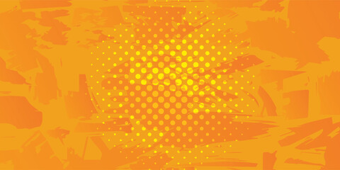 Abstract Orange and Yellow Comic Book Style Background Design.