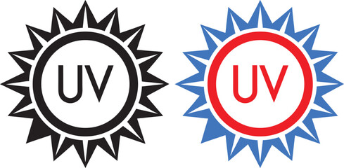UV index sun symbol icon