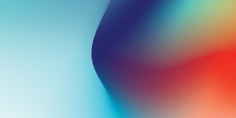 Abstract Gradient Background with Smooth Color Transitions and Curved Edge.