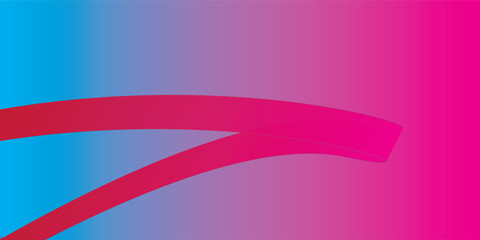 Abstract Red Ribbon Curves Across Gradient Background Modern Design.