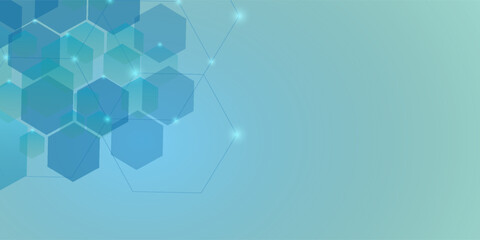 modern.Futuristic Blue Hexagon Network Abstract Background for Technology, Data and Connectivity Themes
