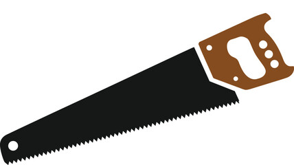 Hand Saw Tool for Carpentry and Woodworking Projects Vector illustration
