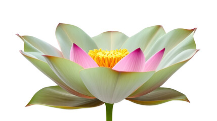 Lotus leaf or waterlily leaf isolated on white background with clipping paths.