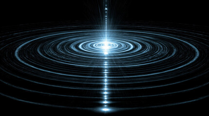 Fototapeta premium Concentric Light Rings with a Radiating Center