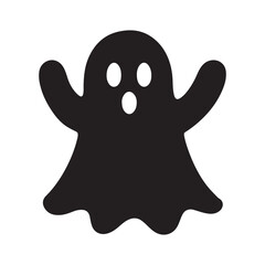 Cute Ghost Silhouette Icon