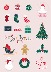 Christmas Clipart Bundle – Cute Holiday Illustrations Pack