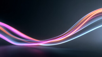 Vibrant Light Waves on a Dark Background