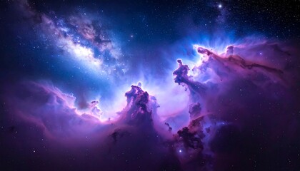 Obraz premium Celestial Tapestry - A Vibrant Nebula Unveiling Cosmic Wonders.