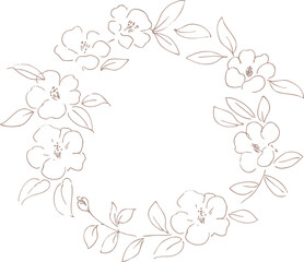 正月イラスト。年賀状にも使える椿の線画イラスト。和風の椿と植物のイラスト。椿の正月背景。
New Year's illustration. A line drawing of a camellia that can also be used for New Year's cards. Japanese-style camellia and plant illustration. Camellia 