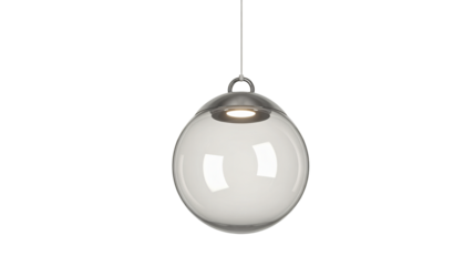 Modern glass orb pendant light illuminates contemporary spaces elegantly