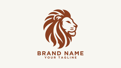 Lion Vector Logo Illustration A Majestic Emblem of Strength and Courage