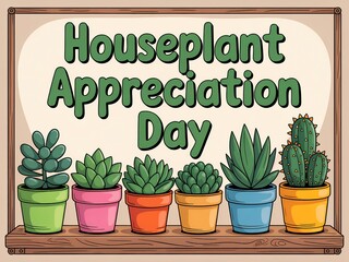 Celebrate houseplant appreciation day with a vibrant collection of potted succulents and cacti