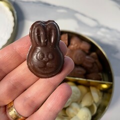 hand holding chocolate