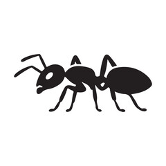ant isolated on white background. vector eps 10