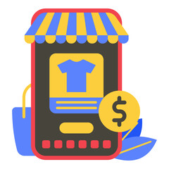 This shopping online illustration is suitable for Cyber Monday.