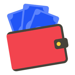 This wallet illustration is suitable for Cyber Monday.