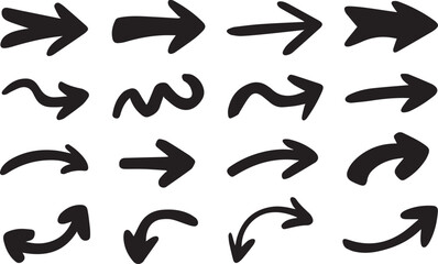 Arrow set hand drawn