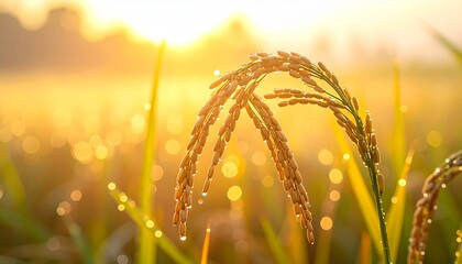 golden wheat field at sunset