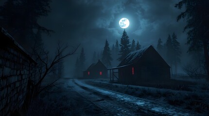 spooky halloween night