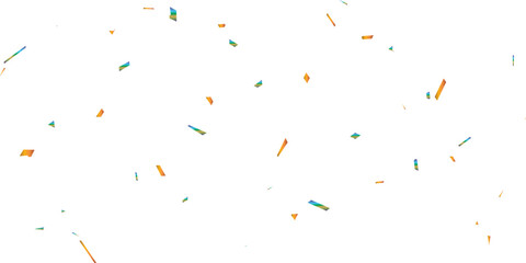  festive image featuring scattered confetti in yellow, blue, and magenta white background surface view,  perfect for adding a celebratory touch to your designs.